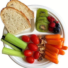 50pcs Biodegradable Dinner Plates 22 Microwave Safe Tableware Kit