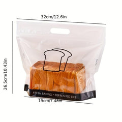 10pcs Clear Self Adhesive Bread Bags Food Storage Baking Tools