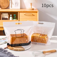 10pcs Clear Self Adhesive Bread Bags Food Storage Baking Tools