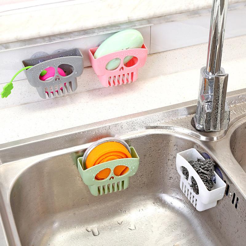 Multifunctional Dishwashing Drain Rack Suction Cup Sink Shelf Sponge Holder