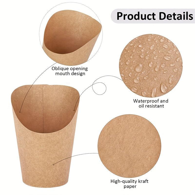 50pcs 14oz Disposable Paper Cups for French Fries Holder