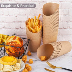 50pcs 14oz Disposable Paper Cups for French Fries Holder