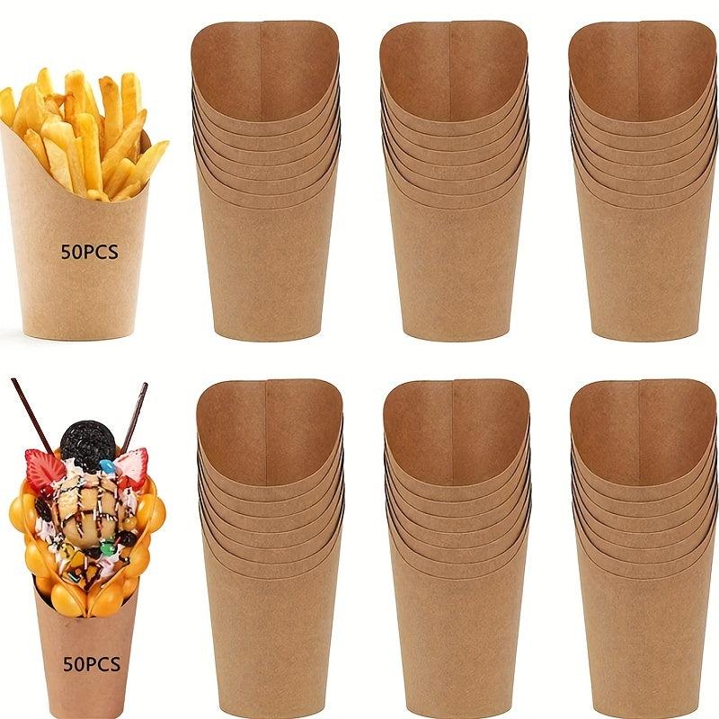 50pcs 14oz Disposable Paper Cups for French Fries Holder