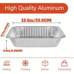 10pcs Aluminum Disposable Foil Pans Half Size Deep Steam Table Aluminum Tra