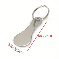 Supermarket Shopping Cart Keychain Token Stainless Steel Metal