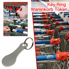 Supermarket Shopping Cart Keychain Token Stainless Steel Metal