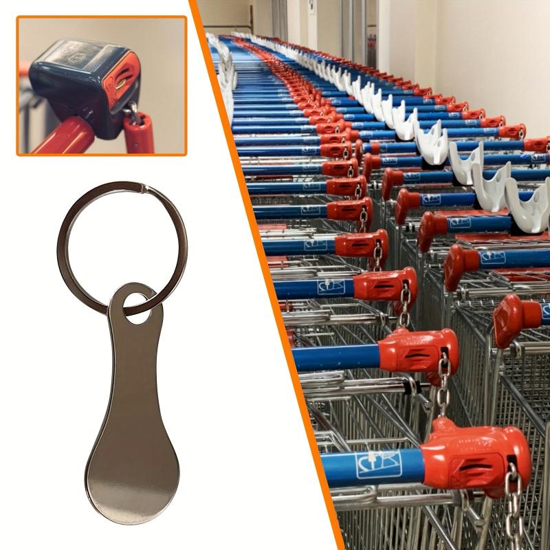 Supermarket Shopping Cart Keychain Token Stainless Steel Metal