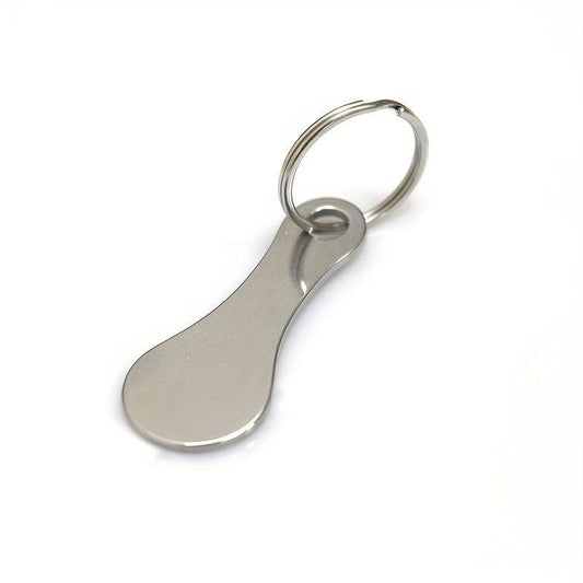 Supermarket Shopping Cart Keychain Token Stainless Steel Metal