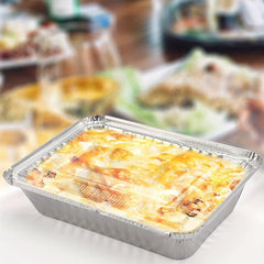 20 Pack 8x5.6 Aluminum Take Out Containers w/ Lids