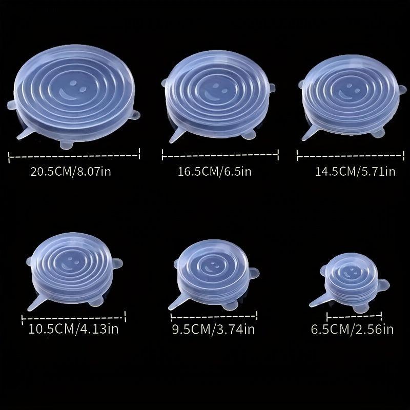 12pcs Silicone Stretch Lids Food Bowl Covers Reusable Food Saving Cover