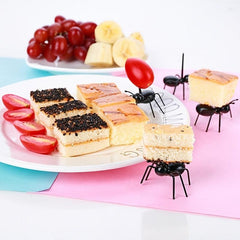 12pcs Ants Food Fruit Fork Decoration Snack Cake Dessert Party Fruit Picks