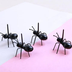 12pcs Ants Food Fruit Fork Decoration Snack Cake Dessert Party Fruit Picks