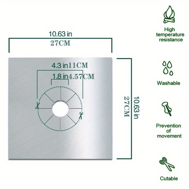 4pcs Stove Surface Protection Pad Stovetop Burner Cover