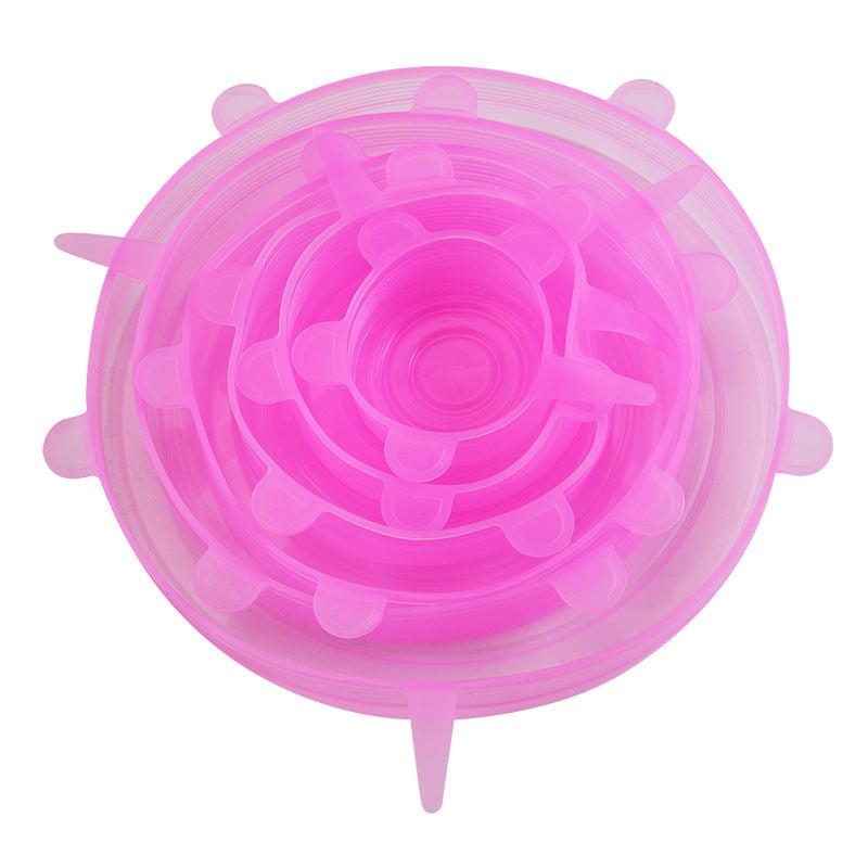 6pcs Silicone Stretch Lids Keep Food Fresh & Save Money