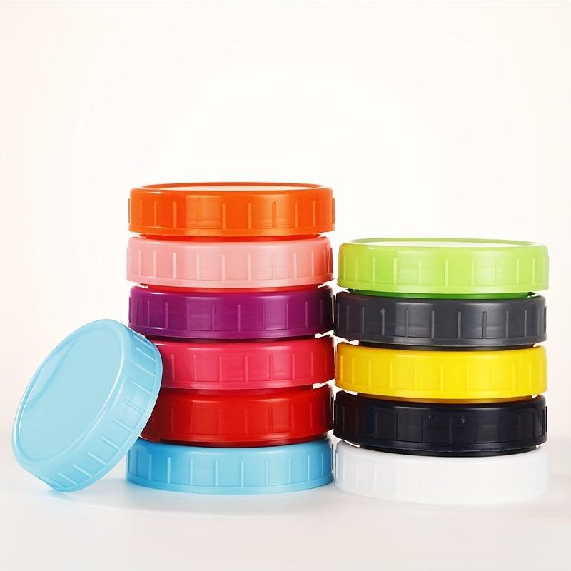 70 Wide Mouth PP Plastic Lid Colored Mason Jar Lid