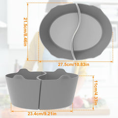 2pcs Slow Cooker Dividers For 6 QT Pot Reusable Silicone Cooker Divider Insert