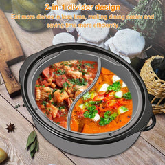 2pcs Slow Cooker Dividers For 6 QT Pot Reusable Silicone Cooker Divider Insert