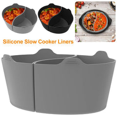 2pcs Slow Cooker Dividers For 6 QT Pot Reusable Silicone Cooker Divider Insert