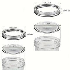 48pcs Wide Mouth Canning Lids & Rings Set Seal Leak Proof Regular Mason Jars