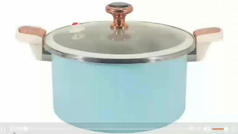 Micro Pressure Cooker 26cm Saucepan Soup Pot with Glass Cover