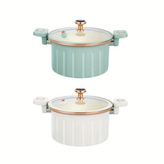 Micro Pressure Cooker 26cm Saucepan Soup Pot with Glass Cover