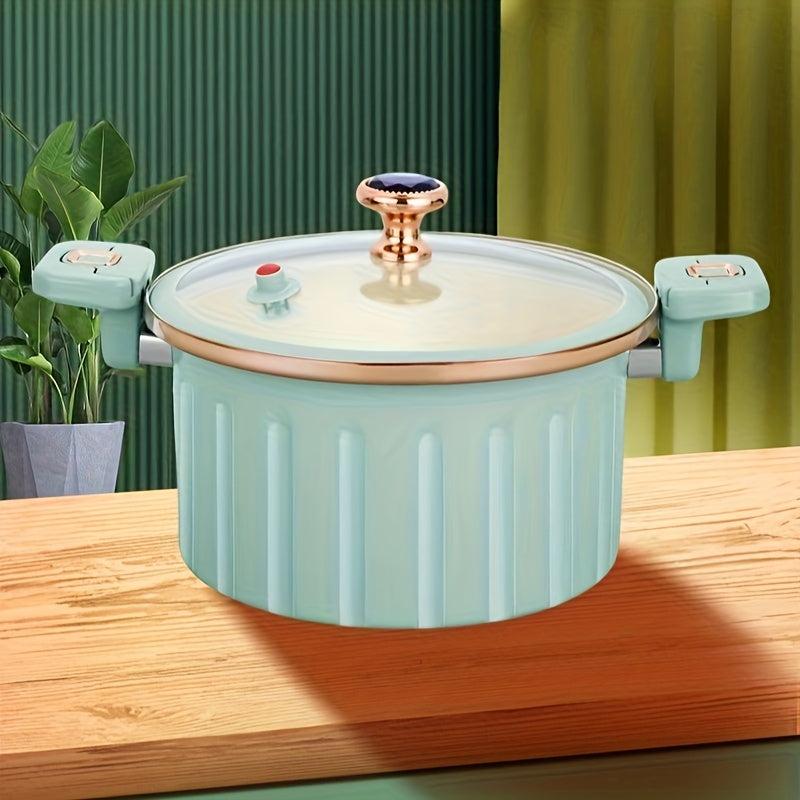 Micro Pressure Cooker 26cm Saucepan Soup Pot with Glass Cover