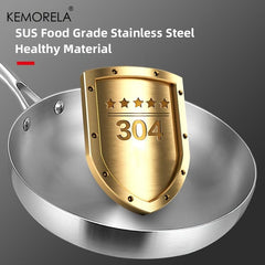Nonstick Stainless Steel Skillet Pan for Gas & Induction Cooker