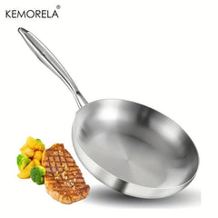 Nonstick Stainless Steel Skillet Pan for Gas & Induction Cooker