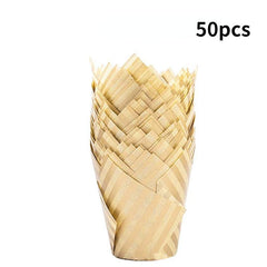 50pcs Disposable Cupcake Containers Cake Paper Holder Souffle Cups Cake Tray