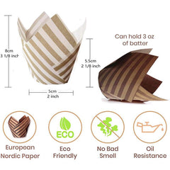 50pcs Disposable Cupcake Containers Cake Paper Holder Souffle Cups Cake Tray