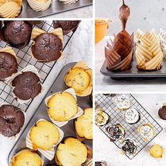 50pcs Disposable Cupcake Containers Cake Paper Holder Souffle Cups Cake Tray