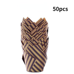 50pcs Disposable Cupcake Containers Cake Paper Holder Souffle Cups Cake Tray