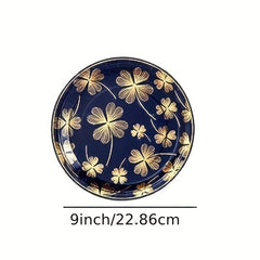 50pcs Four Leaf Clover Disposable Paper Plates Soak & Cut Proof