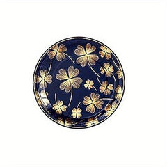 50pcs Four Leaf Clover Disposable Paper Plates Soak & Cut Proof
