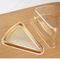 20pcs Clear Cake Slice Containers Disposable Plastic Cheesecake Containers