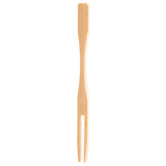 100pcs Bamboo Forks Natural Wooden Appetizer Cocktail Fruit Pastry Dessert