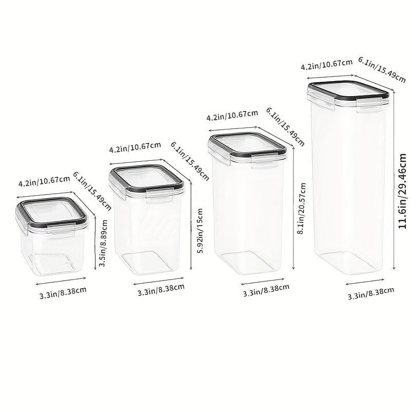 7pcs Transparent Food Jars Sealed Fresh keeping Box Home Kitchen Supplies