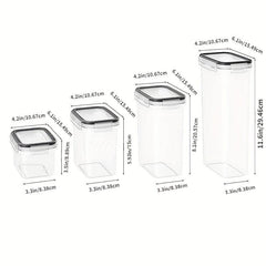 7pcs Transparent Food Jars Sealed Fresh keeping Box Home Kitchen Supplies