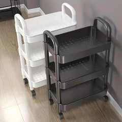 Ultra Thin Rolling Storage Cart Kitchen Small Shelf With Foot Wheel Storage Cart