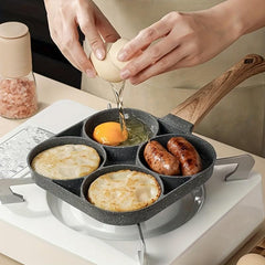 Non-Stick Egg Hamburger Maker Pan Four-Hole Fried Egg Breakfast Pancake Mold