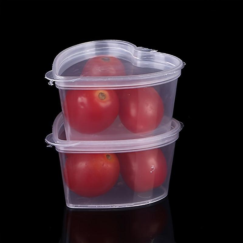 20pcs Heart Shaped Disposable Sauce Cups 45ml Takeaway Packaging