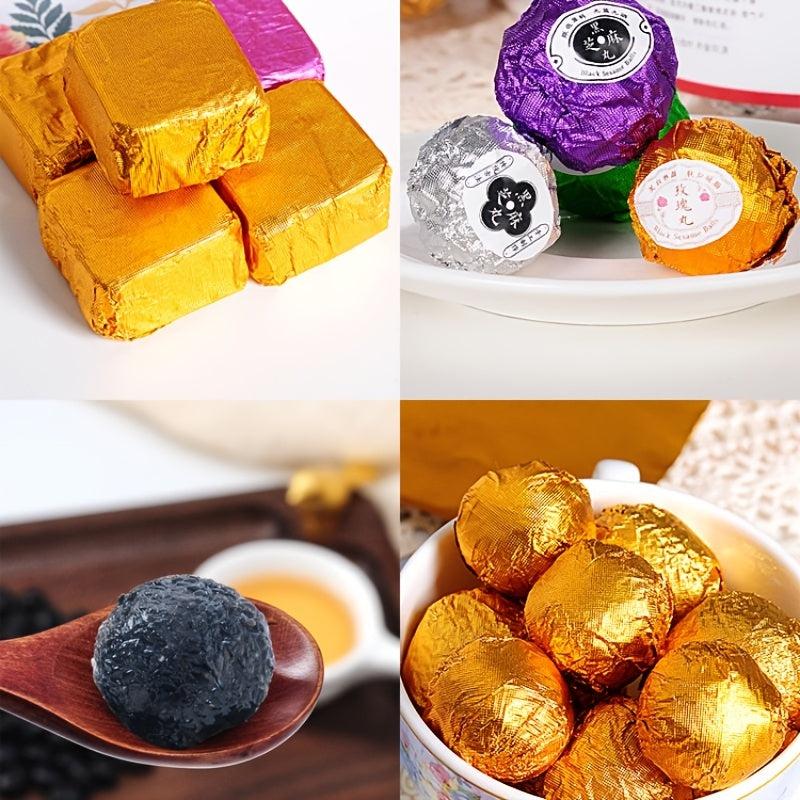 100pcs Square Golden Foil Candy Wrappers DIY Candy Chocolate Packaging