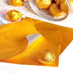 100pcs Square Golden Foil Candy Wrappers DIY Candy Chocolate Packaging