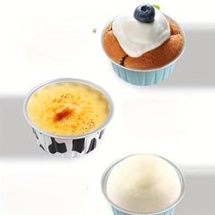15pcs Reusable Aluminum Foil Baking Cups Mini Cake Pans with Lids