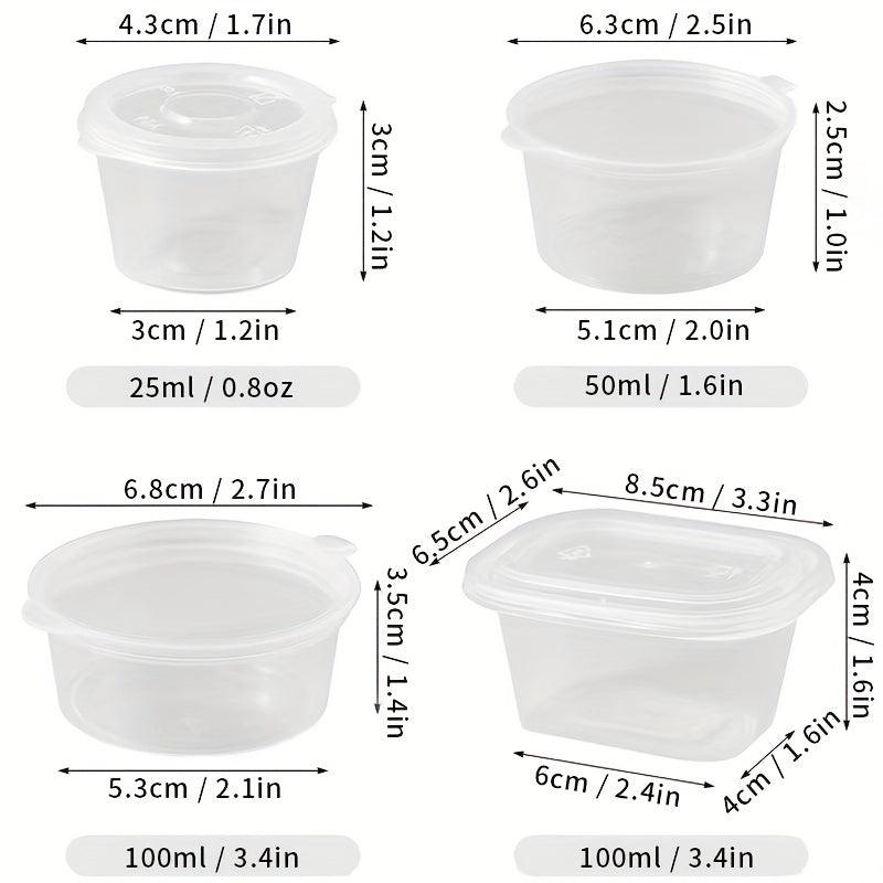 50pcs Disposable Sauce Boxes for Takeout Packaging Multipurpose Food Storage