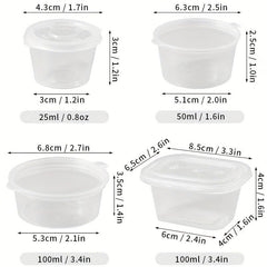 50pcs Disposable Sauce Boxes for Takeout Packaging Multipurpose Food Storage