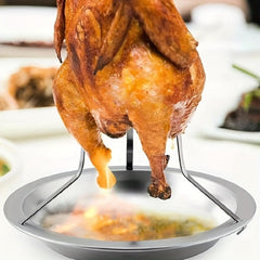 Stainless Steel Roast Chicken Rack BBQ Stand Outdoor Portable BBQ Plate