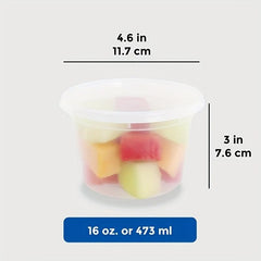 10pcs Plastic Food Container With Lid 8oz-32oz BPA-Free Leakproof Stackable