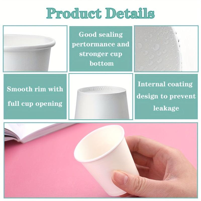 50pcs Disposable 3oz Paper Cups for Coffee, Juice, Water - Family, Supermarket