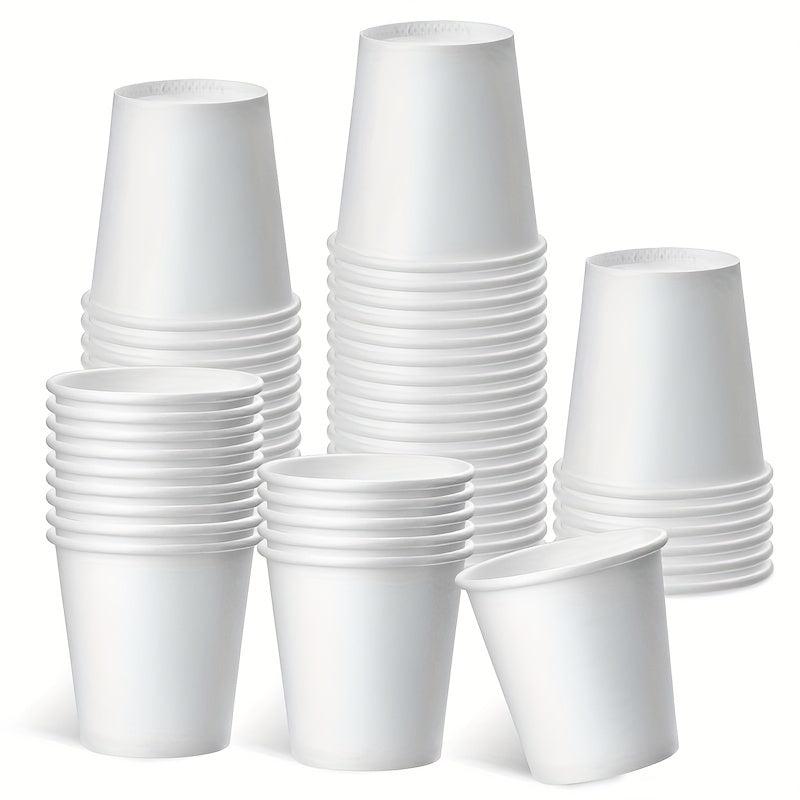 50pcs Disposable 3oz Paper Cups for Coffee, Juice, Water - Family, Supermarket
